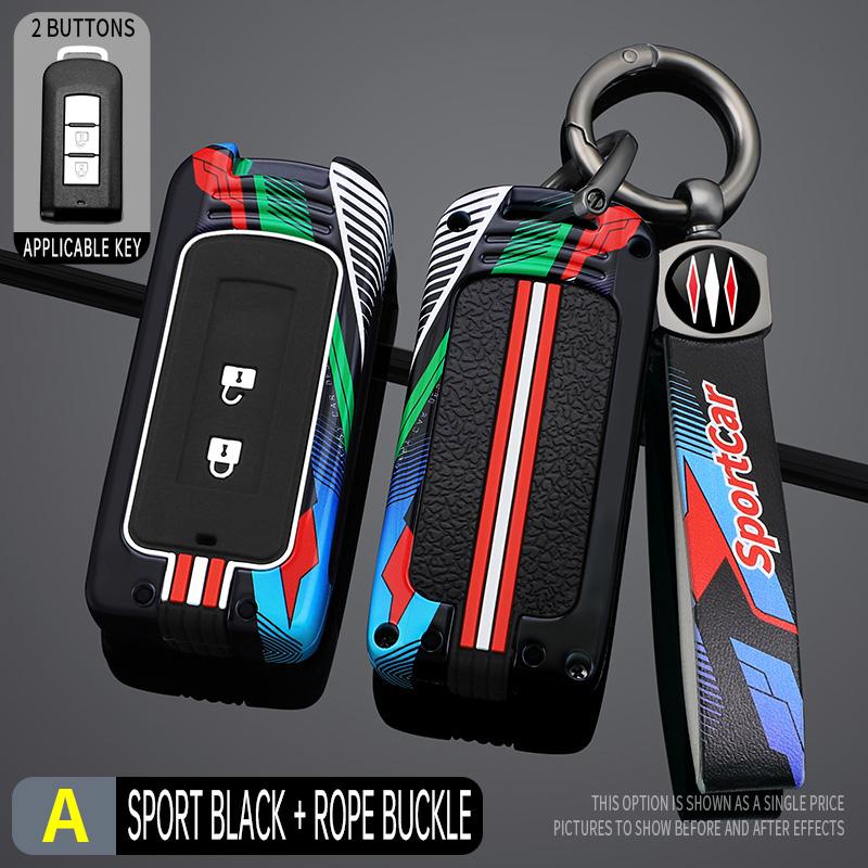 Kryt pouzdra na klíče od auta ze slitiny zinku pro Mitsubishi Outlander ASX LANCER Pajero Sport Eclipse Cross Ochranný držák Klíčenka