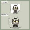 Cartoon Gray Cat and Bird Toilet Seat Sticker Bathroom Decor Playful Removable Waterproof Decal