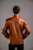Handmade Men Biker Motorcycle Stylish Brown Real Hot Lambskin Leather Jacket