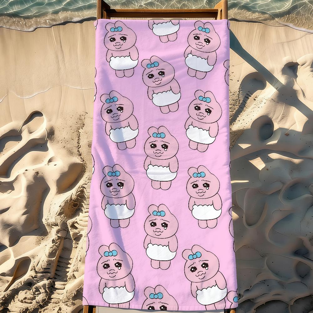 Cartoon O-Opanchu U-Usagi-S Funny Towel Sports Quick Dry Travel Camping Gear Sandproof Soft Light Large Beach Towel