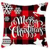 New Christmas Sofa Pillow Cover Home Animal Letter Print Bedside Pillow Cover