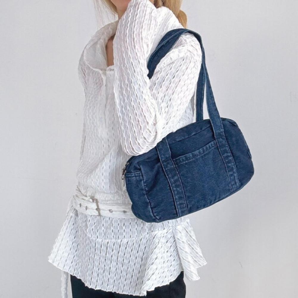 Fromheaven Denim Tote Shoulder Bag Blue S510