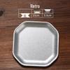 Wutuo Retro Stainless Steel Square Snack Plate