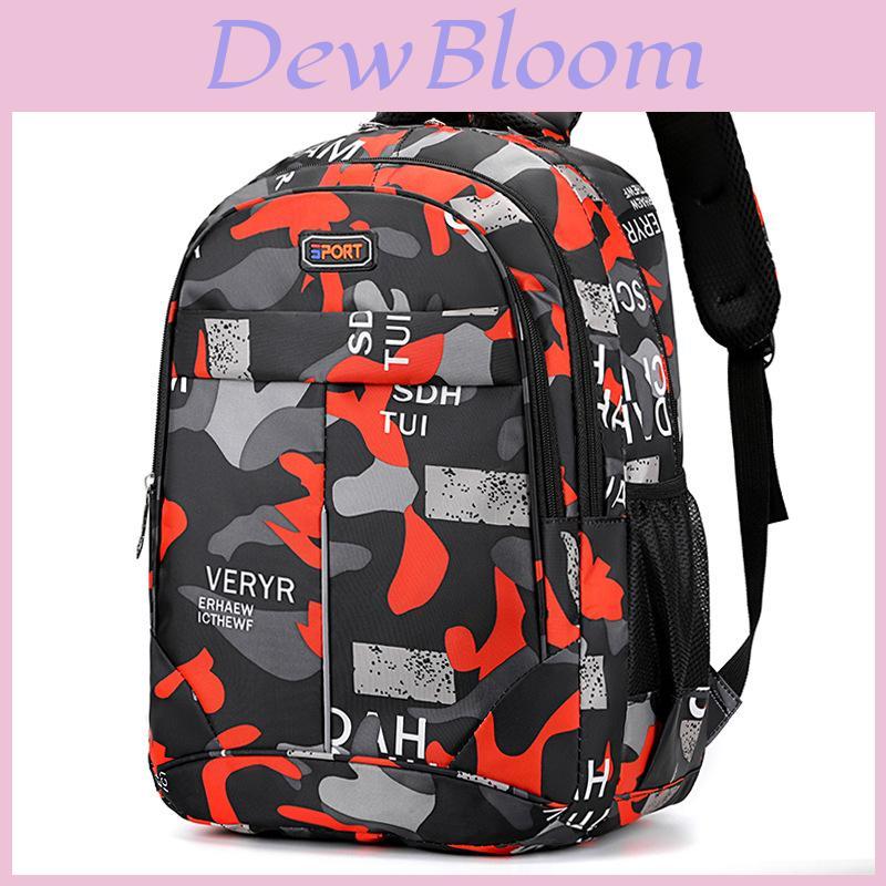 Geometric Pattern Backpack With Oxford Fabric For Daily Use Characters Included)**