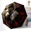 Yin Yang Lions: A Symbolic Fusion of Strength and HarmonyUmbrella, Portable 3-Fold Compact Umbrella for Men & Women Gift