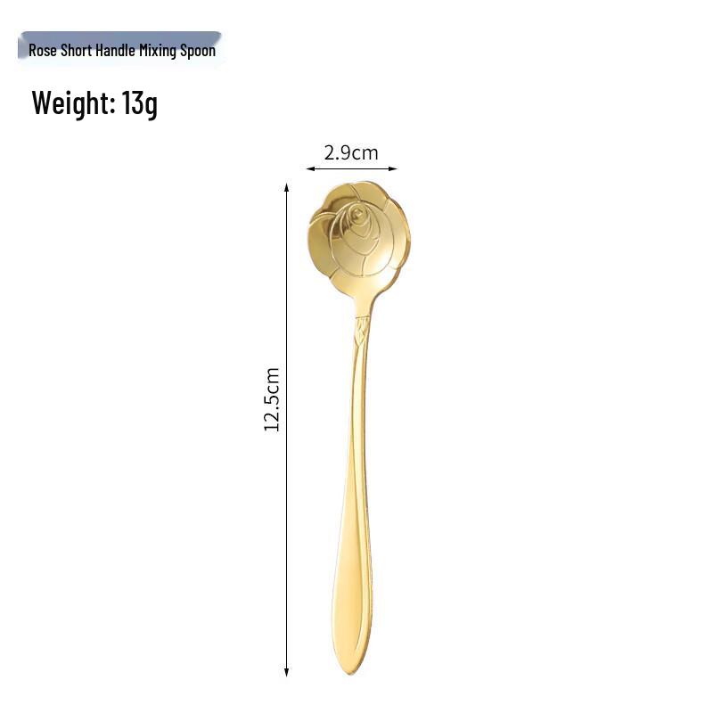 Abay Stainless Steel Rose Coffee Spoon