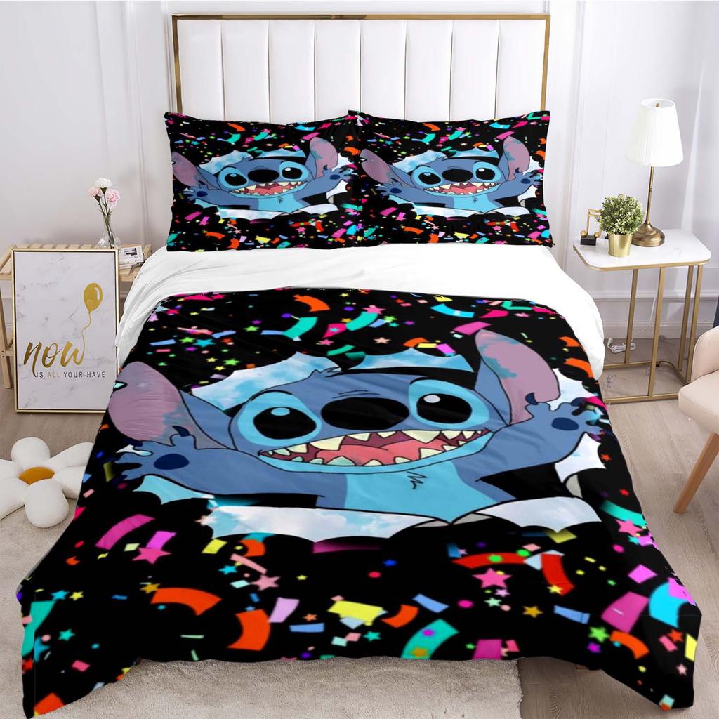 3D Digitaldruck Drei-teilige Bettbezug Cartoon Vier-teilige Bettwäsche