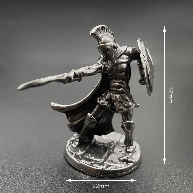 1PC Ancient Rome Soliders Figurines Miniatures Vintage Metal Soldiers Model Statue Desktop Ornament Gift