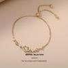 Auspicious Cloud Zircon 16K Gold Vintage Bracelet - Simple, Elegant, Trendy Bangle for Women.