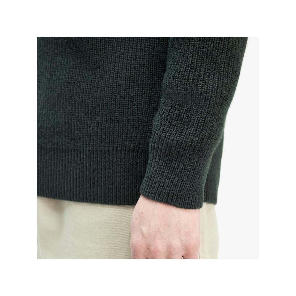 Fred Perry [sharp] Textured Half Zip Knit   Night Green Afpm2436540 Q20 qzgAfpm2436540 Q20