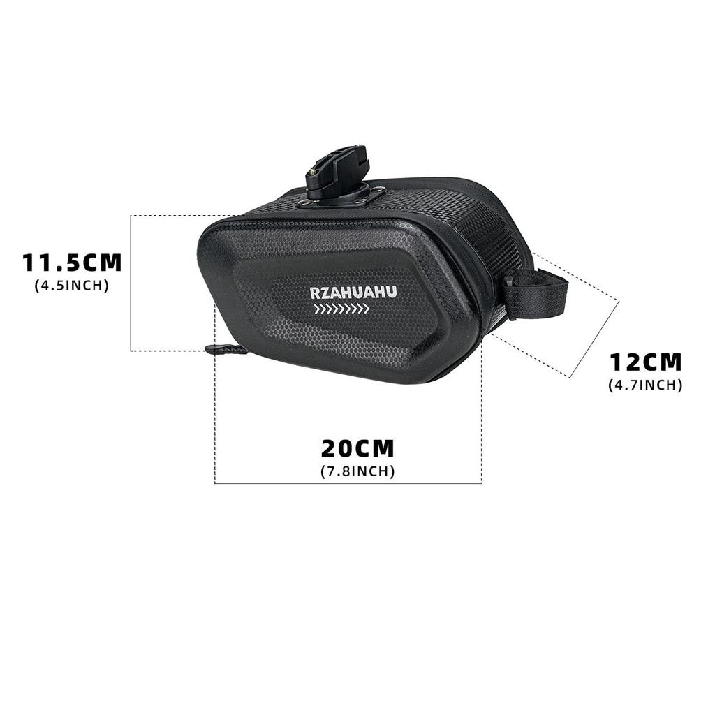 Bicycle Seat Bag Waterproof Impact-resistant Hard Shell Bike Saddle Bag Repair Tools Storage Pack