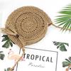 Round Soft Paper Rope Shoulder Bag Tassel Handmade Crossbody Bags Straw Bag Circle