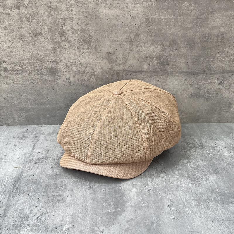 Minimalist, Fashionable, Breathable And Not Stuffy, Ultra-Light Washi Paper Octagonal Hat Women'S Summer Retro Forward Bere Newsboy Hat