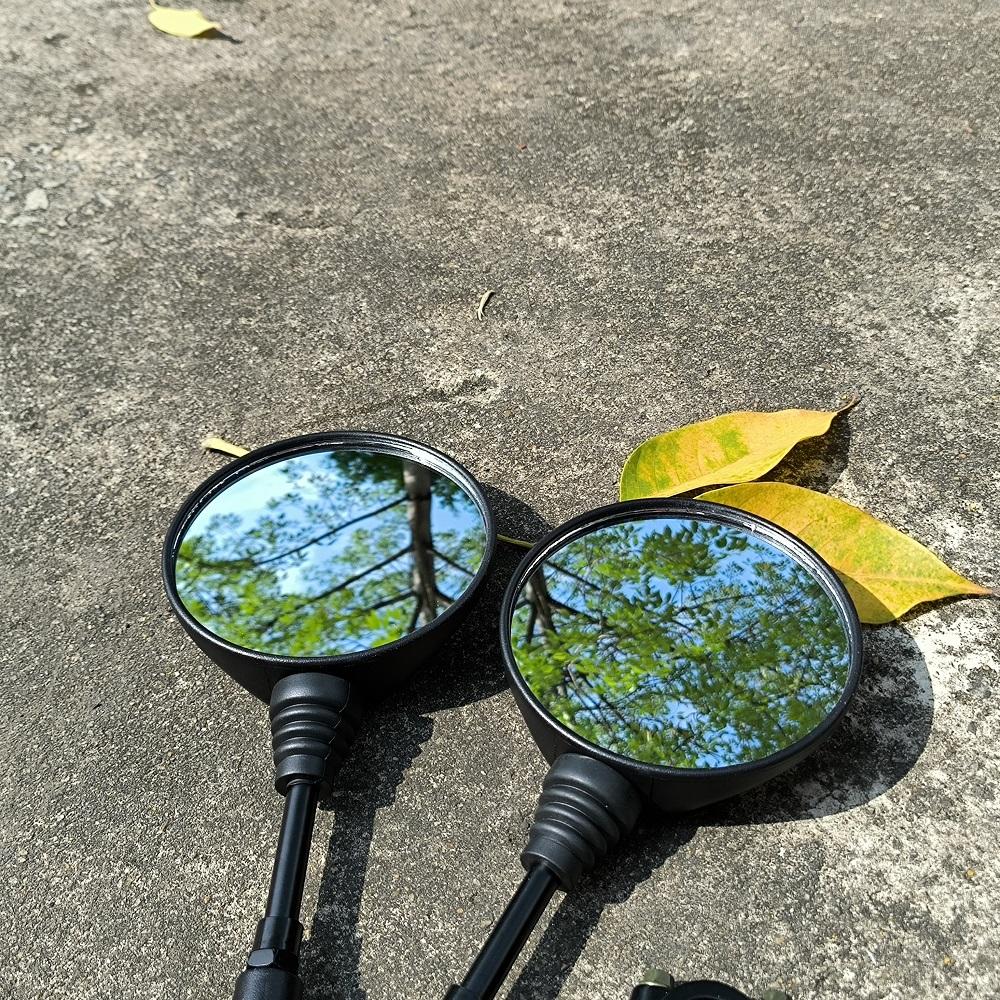 Foldable Motorcycle Rearview Mirror Round 10MM Scooter E-Bike Rear View Mirrors Back Side Convex Mirror for KTM KLX