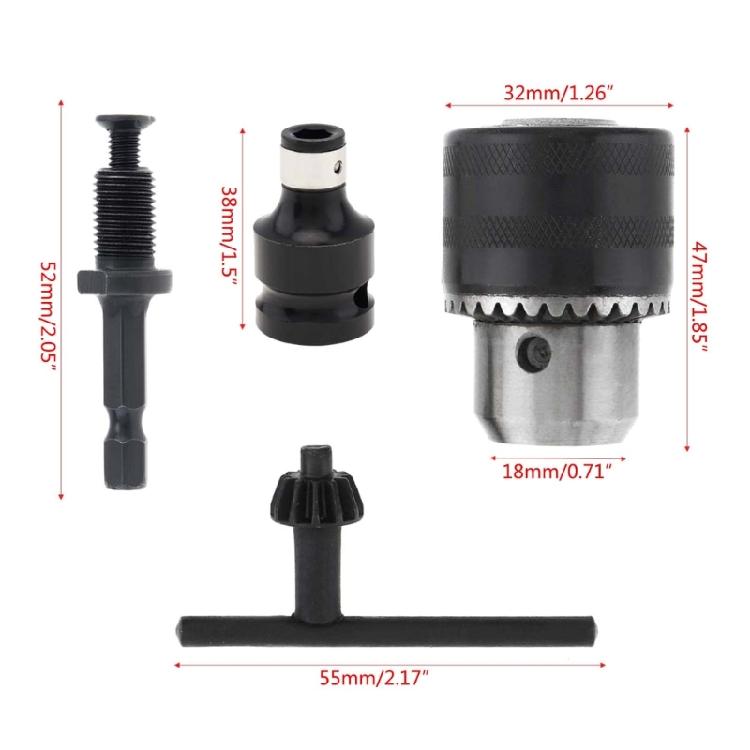 3/8inch Drill Chuck Adapter Chuck Drill with 1/4 Inch Quick Change Shank