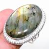 Labradorite Handmade Gemstone 925 Sterling Silver Jewelry Ring 7.5 J593