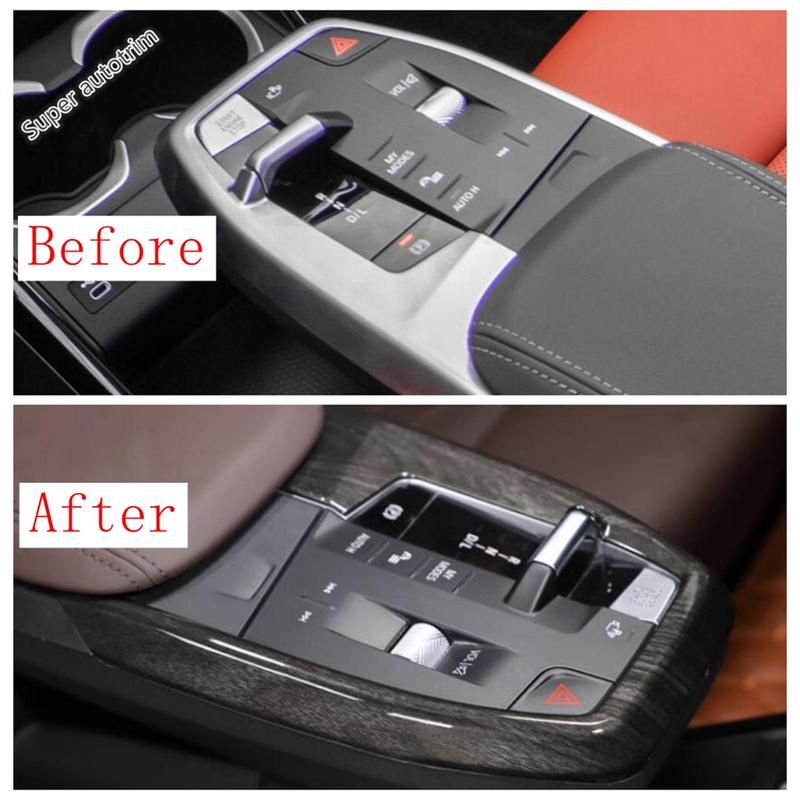 Center Console Gear Shift Frame Panel Cover Trim Carbon Fiber Accessories Interior For BMW X1 iX1 U11 X2 iX2 U10 2024 2025