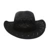 Hand-Woven Straw Hat Breathable And Cool Upturned Edge Hat Spring And Summer Hollow Beach Cowboy Hat