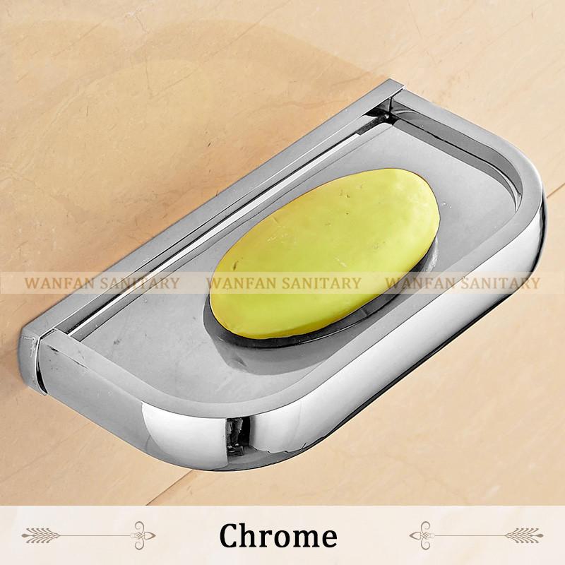 Soap Dishes Solid Brass Wall Mounted Soap Dish Holder For Bathroom Storage Bathroom Accessories Black Soap Box F81359