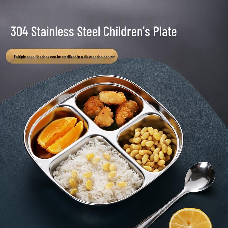 304 Stainless Steel Kids Divided Plate