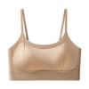 Traceless Cool Feeling Small Breasts Gather and Cross Beautiful Back Underwear Women's Breathable Anti-light Fixed Cup Tube Top Thin Bra Cover
