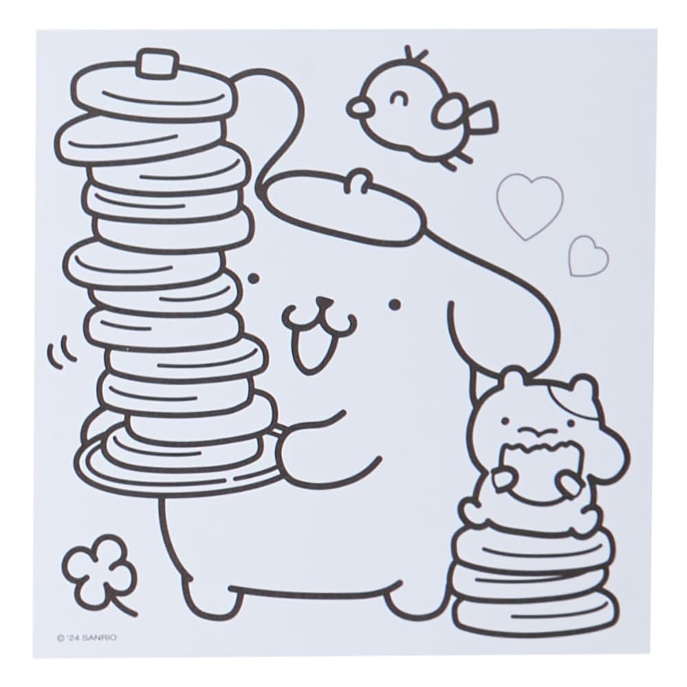 Sanrio Coloring Sticker 16cm Wide x 3cm Deep x Sanrio 429139 & Set, Blue, Approx. 22.5cm High, Characters,