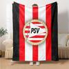 Psv Sportemblem Flanelldecke, Weiches Polyester, Modernes Design, Ganzjahres für Camping, Reisen, Geschenke für Feiertage oder Geburtstage