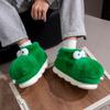 Fashion Winter Warm Shoes Woman Men Indoor Fluffy Slippers Cute Cartoon Crocodile Thick Sole Soft Plush Couples Home Floor Snow Boots
