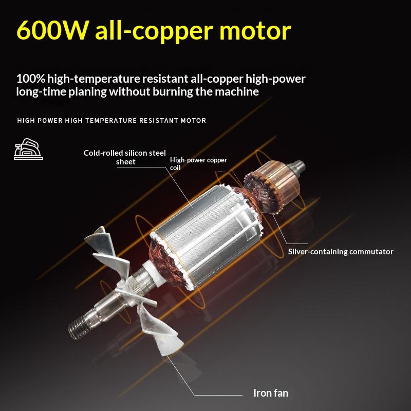 Electric Hand Planer Portable Mini Wood Planer with Adjustable Depth Power Tool for Woodworking