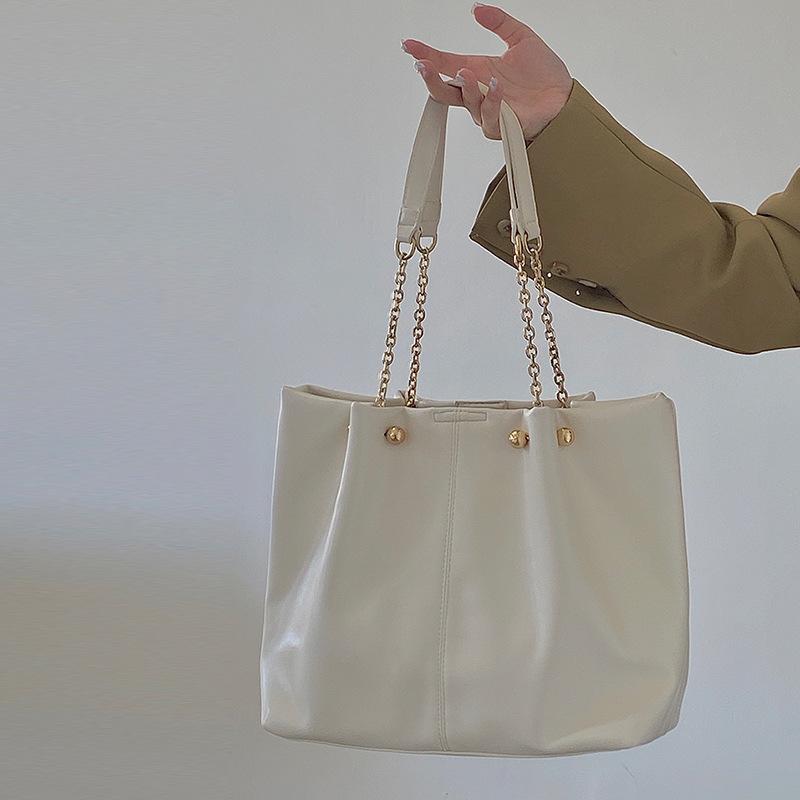 

Металлическая сумка-тоут женская сумка из спилковой кожи на плечо модные роскошные сумки большой емкости (30cm<Max Length<50cm) бежевый