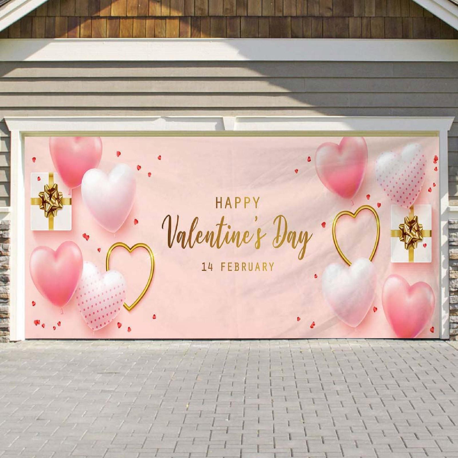 

Валентина Тема Щасливого Дня Святого Валентина Фотореквізит Поліестерова тканина Банер One Size