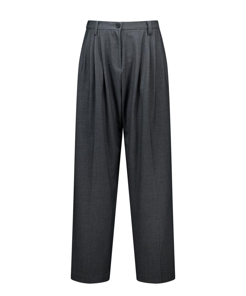 LESONNET Straight Wool Pants Grey