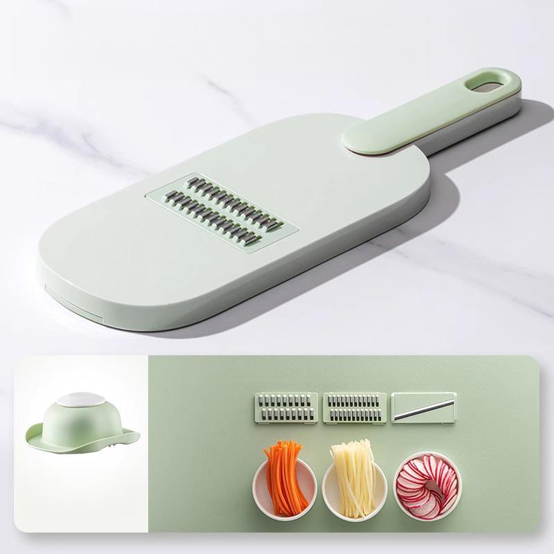 Multifunctional Vegetable Chopper Slicer Shredder Grater, Kitchen Potato Carrot Cucumber Cutter with Hand Guard