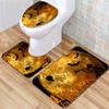 Halloween Toilet Three-Piece Floor Mat Bathroom Three-Piece Carpet Doormat