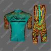 Chaise Pro Team Jersey Set Mens Cycling Clothing Short Sleeve Kit Race Riding Uniform Summer Road Bike Ropa Ciclismo Hombre