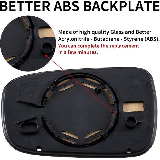 Passenger Side Mirror Replacement For 2003 2004 2005 2006 2007 Honda Accord Mirrors Glass - Convex Mirror Glass, Right Side Rear View Mirror