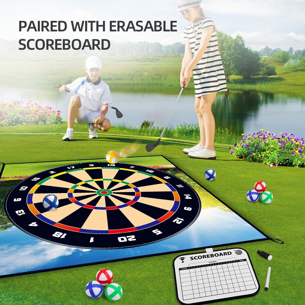Cross-border Outdoor Boys’ 3-in-1 Golf Velcro Ball and Darts Sports Toy
