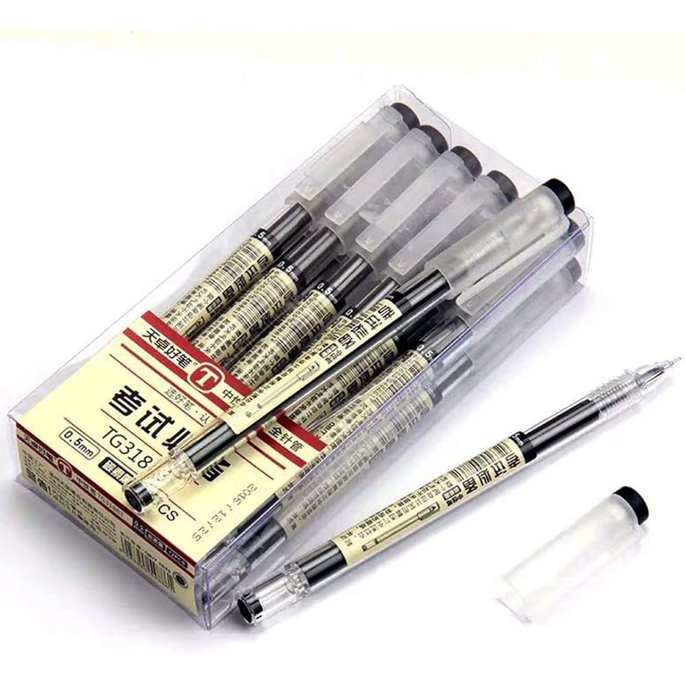 

Sencoo 12-Pack Black Gel Ink Pens 0.5mm Fine Point Office School Stationery