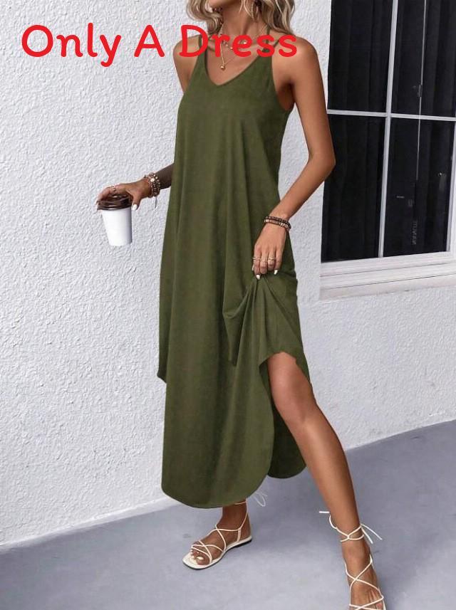 Elegant Sleeveless A Line Dress With Splicing For Casual Travel And Office Wear