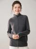 Pure Cashmere Women's Loose Knit Zipper Cardigan Sweater