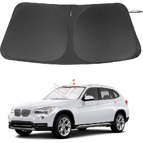 TINGLU Sun Shade For Tesla Model X Tesla X 2016-2024 2025 Accessories Windshield Sun Shade Window Shade UV Rays Protection Sun Visor Cover With
