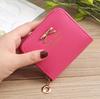 Leather 1pcs Coin Purse Women Bowknot Small Wallet Zipper Around Mini Coin Bag