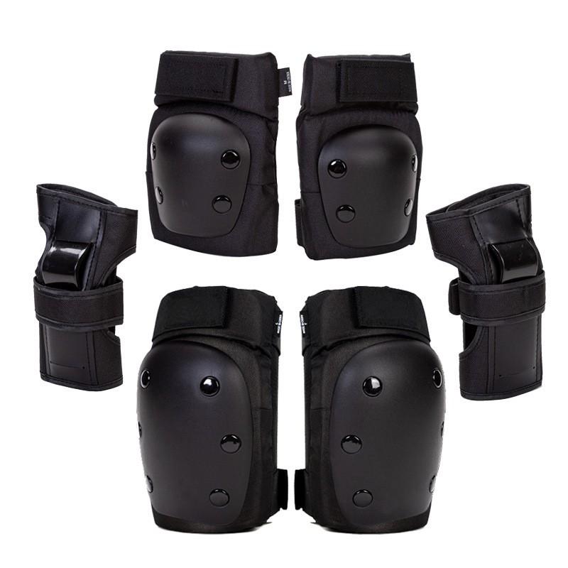 Kids Adult Skateboard Roller Skating Protective Gear Set - 6-Piece Thickened Elbow Knee Wrist Hand Guards