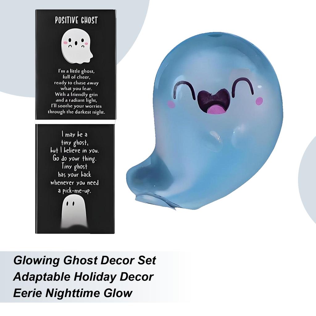 Miniature Ghost Figurines Luminous Resin Figures Small Ghost Garden Decor Holiday Atmosphere Props For Bedroom Living Room