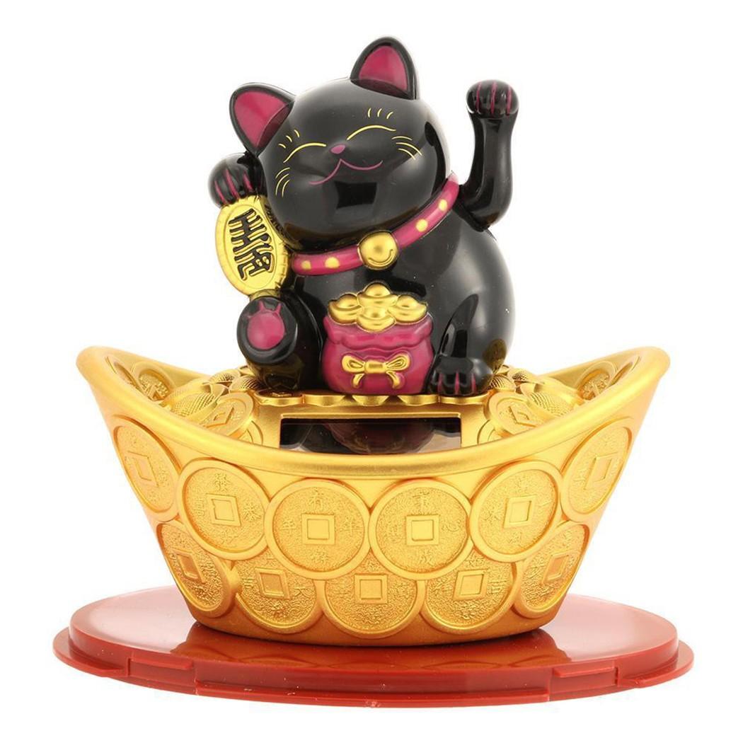 

Brand New Duable.particular High Quality Lucky Cat Gold Ingot Hand Hotel New Year Shop 11.5x7.5x12cm Beckoning чёрный