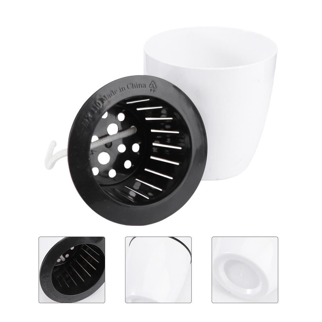 Automatischer Bewässerungs-Blumentopf 12 cm Rund Kunststoff Selbstbewässernder Pflanztopf für Sukkulenten Indoor-Gartendekoration Home-Office-Nutzung