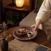 Walnut Wood Fruit and Snack Tray Smooth Nut Bowl Multipurpose Round