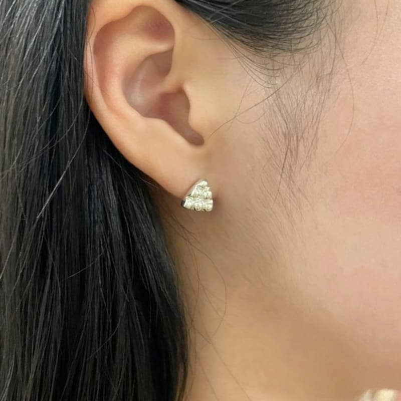 evenesel Triangle blooming earring