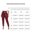 Fashion Women's Color Faux Leather Button High-waisted Tights Trousers Pencil Pants