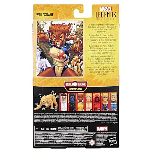 Hasbro Marvel Legends Series Wolfsbane Comics Collectible 6-inch (15cm) Action Figure with Build-A-Figure Parts F9074 (Authentic)
